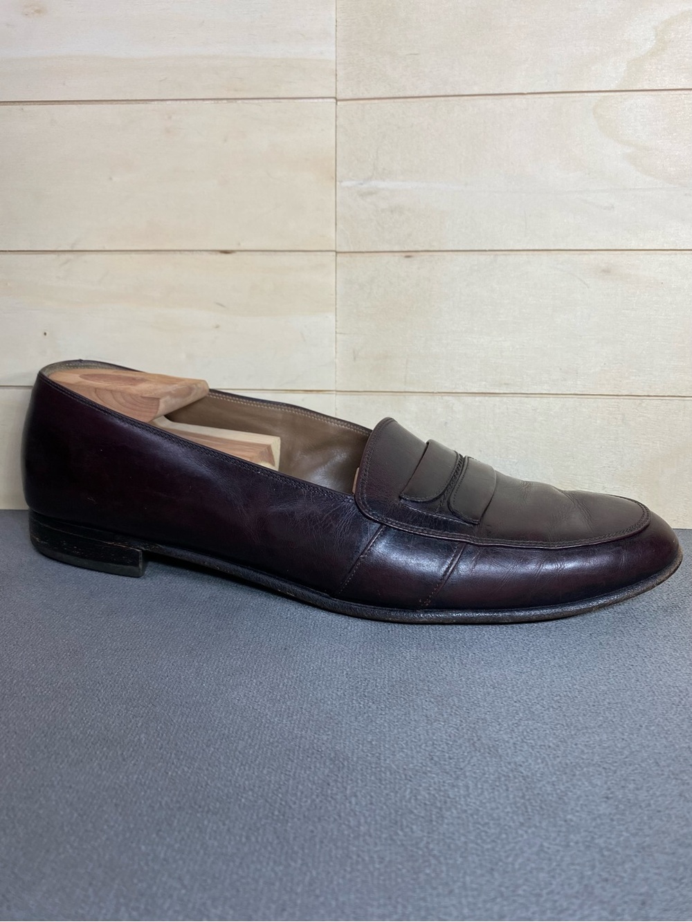 Bally of Switzerland Loafers Brown Leather Men's Size 11.5 B Dress Shoes Slip-On